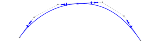A blue line is shown with dots on it.