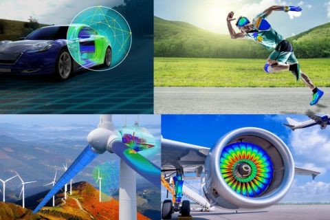 A collage of different images with various types of wind power.